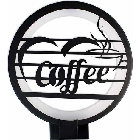 Applique led da parete moderno tondo 12 watt luce con fantasie coffee lampada da soggiorno corridoio cameretta bar luce calda 3000k (1/3)