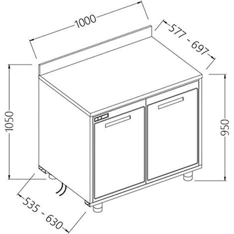 Arrière - comptoir réfrigéré BT. moteur à distance - Diamond