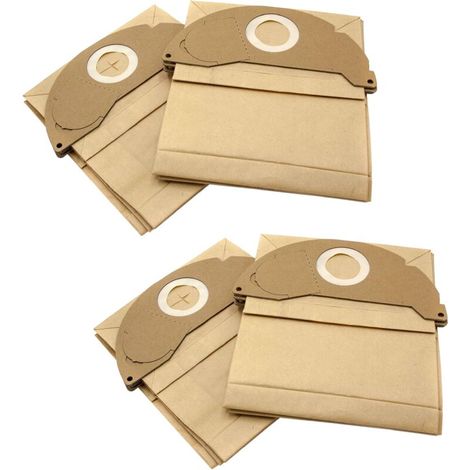 vhbw 20x sacs compatible avec Kärcher MV 2, WD 2, WD 2.000 - WD 2.499, WD 2200, WD 2210, WD 2240, WD 2250 aspirateur - papier, marron