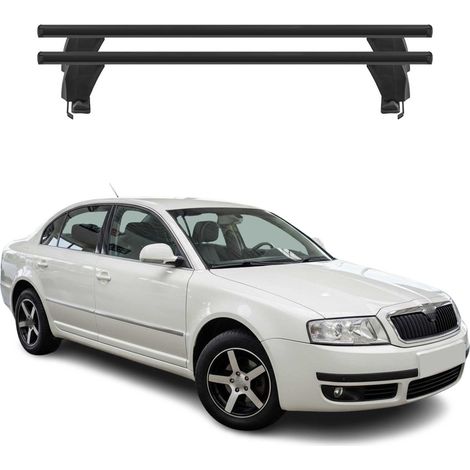 OMAC Dachträger Querträger Alu für Skoda Superb I 2001-2008 – Abschließbar – T-Nut – City-Crash-getestet – Max. 50 kg Schwarz (1/5)