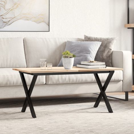 Couchtisch-Gestell in X-Form 70x30x43 cm Stahl