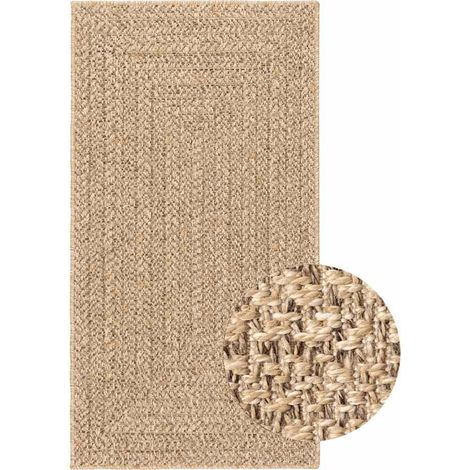 Tapis 80x150 cm aspect jute Intérieur et extérieur Tapis pour Entrée, Chambre, Balcon, Jardin BZTE267825 (1/5)