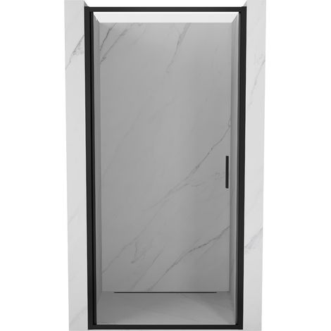 Mexen Exo puerta de ducha abatible 100 cm, transparente, negro - 817-100-000-70-00 (1/5)
