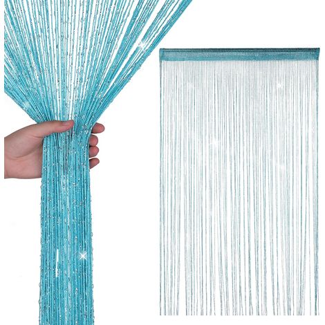 CCYKXACorde Rideaux Paillette Frange Panneau Fly Écran Pièce Diviseur Gland Rideau pour Portes, Porte,Windows Événement Décoration, (90cm x 200cm) (1/4)