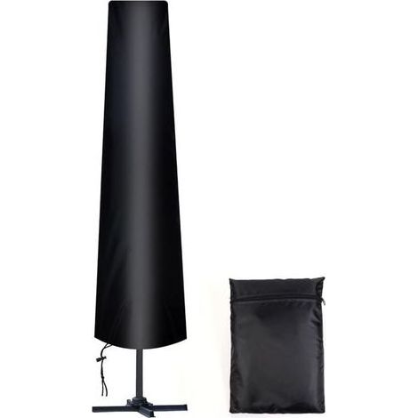 1 housse parasol droit, 300 cm, tissu Oxford 210D, résistante aux intempéries et UV, avec sac de rangement (1/3)