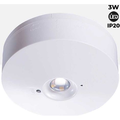 Lampe de secours et permanente LED de surface 150lm 2,5W - 3