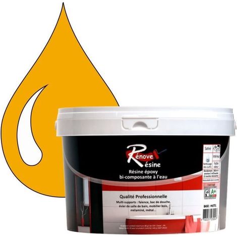 Peinture Résine - RAL 1028 - Jaune melon - 0,5L - Brillant - Multi-supports (1/4)