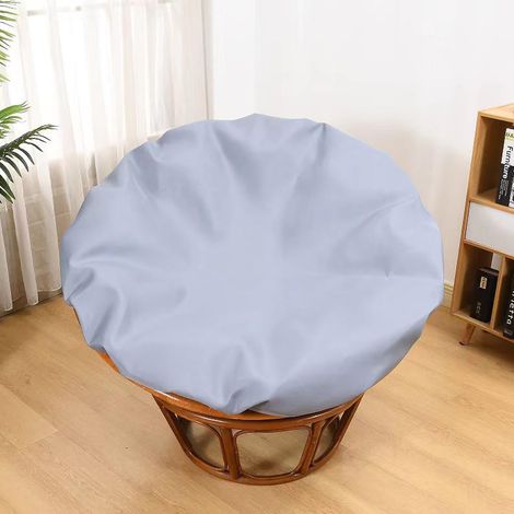 Housse de coussin Papasan, housse de coussin pour chaises Papasan pour l'extérieur et l'intérieur, imperméable Papasan pour coussins avec fermeture éclair et lacets, lavable en machine 120 cm gris cla (1/5)