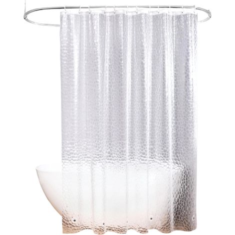 Cortina De Ducha EVA - 180 X 180 Cm - Transparente - Anti-moho - Para Baño - 1 Unidad (1/5)