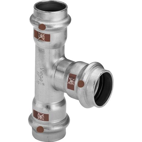 Viega Temponox-Tee, d1 28, d2 22, d3 28 acciaio inossidabile Modello 1718, 810412
