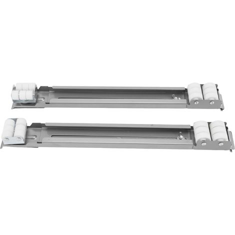 Ortviai Roulettes Réglables Haute Résistance 300 kg pour Appareils Électroménagers – Base Mobile Universelle avec 24 Roues, Argent (1/4)