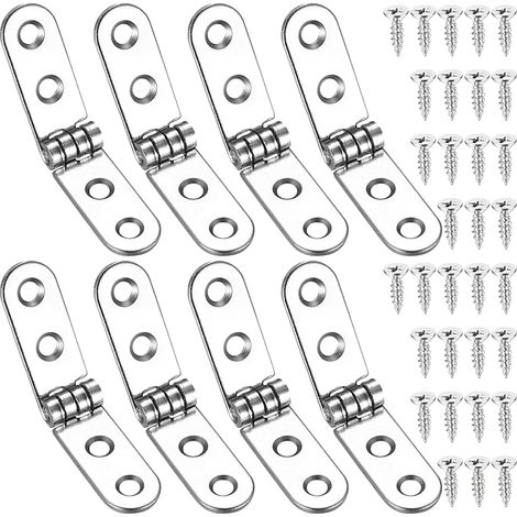 8 Stück 180°-Klappscharniere, Klappscharniere, freistehende Türscharniere für Nähmaschinen, Klapptische, Küchenmöbel, Schränke und Türen (1/5)