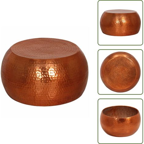 vidaXL Table basse laiton Ø55x28 cm aluminium (1/5)