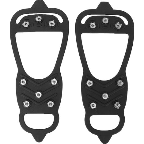 Taquets À Glace - 8 Pointes En Acier - Pour Chaussures De Randonnée Et De Ville - Antidérapants Et Réglables - Par Paquet De 1