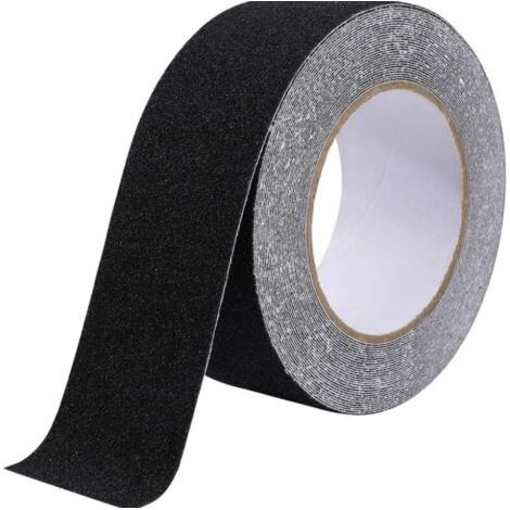 Bande Antidérapante Adhésive pour Escaliers, Friction, Abrasif pour Les Sécurité, Escabeau, Intérieur, Extérieur, Haute Traction, 5cm x 10m, Noir (1/5)