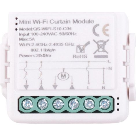 Module Intelligent de Commutateur de Rideau WiFi Tuya pour Moteur éLectrique de Volet Roulant, TéLéCommande avec Application Life (1/2)