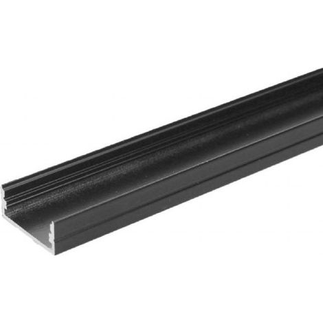 Perfil de aluminio V-TAC para tiras LED, negro, 2000 x 23,5 x 10 mm