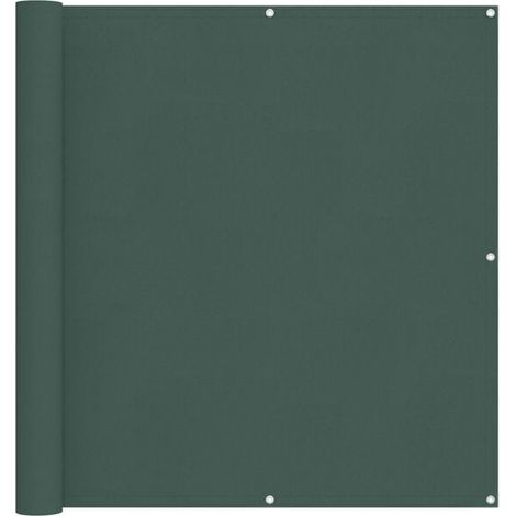 Paravent de balcon vert foncé, 110 x 400 cm, tissu Oxford. (1/5)