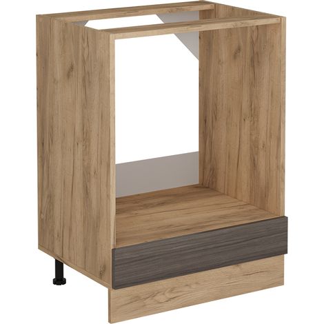 Herdumbauschrank R-Line, Edelgrau, 60 cm ohne Arbeitsplatte, Vicco