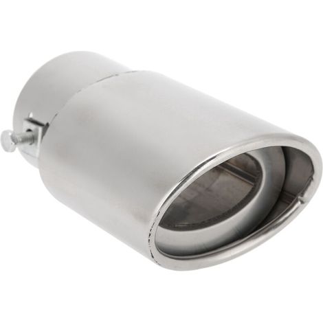 Jeffergarden Embout d'échappement universel, argenté brillant, pratique et antirouille, pour voitures (1/5)