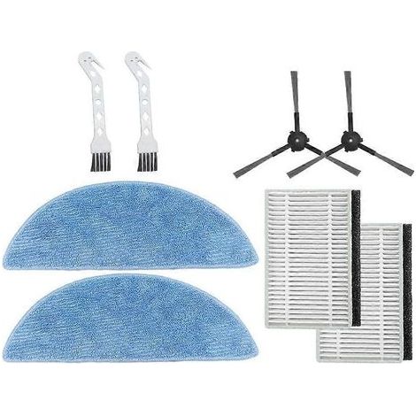 Accessoires pour aspirateur robot Ecovacs Yeedi Y1 Plus : brosse latérale, filtre, filtre HEPA, chiffon de rechange, brosse. (1/4)