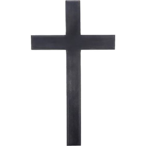 Croix murale en bois, plaque antique artisanale, décoration de croix à suspendre (1/2)