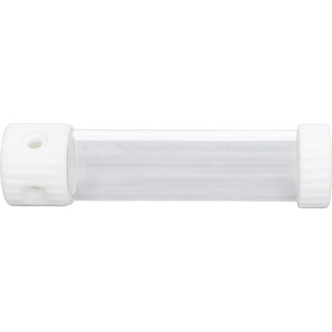 Réservoir de refroidissement liquide cylindrique avec filtre intégré, transparent, 515 ml, pour PC, 265 mm, blanc. (1/5)