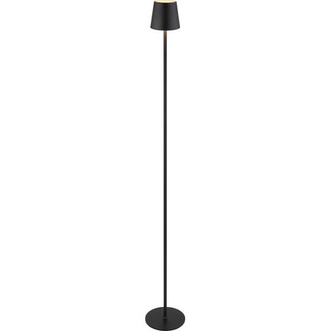 Lampadaire LED intégré noir mat IP44 LED dimmable 3000 K variateur tactile