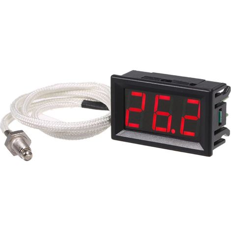 XH-B310 Industrielles Digitalthermometer, 12 V, Thermoelement-Tester Typ K M6, Temperaturbereich -30 bis 800 °C, hohe Genauigkeit, mit LED-Anzeige. (1/5)