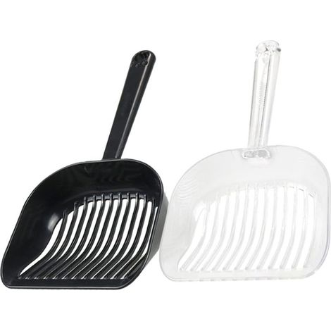 Set di 2 palette per lettiera per gatti, vaschette per lettiera portatili in plastica, facili da pulire e riporre per animali domestici (1/5)