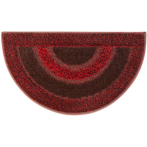 Zerbino Ingresso Asciugapassi Assorbente Antiscivolo Vellutato 100% Made In Italy Semiluna - Rosso