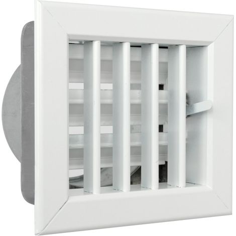 La Ventilazione GCSIB1413080 Griglia di Ventilazione in alluminio verniciato bianco dimensioni 140x130 mm, per foro 111x111 mm ideale per camini (1/5)