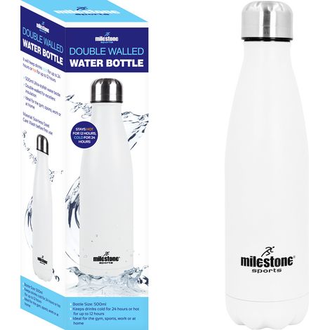 500ML Double Walled Hot or cold Drinking Bottle in White