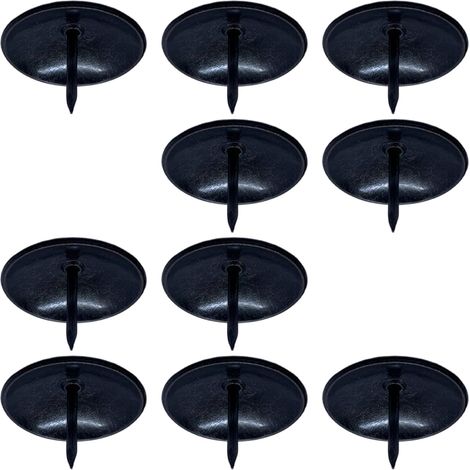 Lot de 10 clous décoratifs en métal antique, attaches clavos antirouille pour volets en bois et fausses poutres, grands clous décoratifs ronds en fer (1/4)