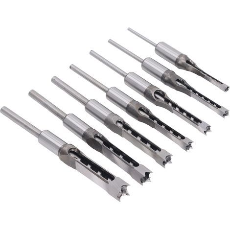 7-teiliges Set Vierkant-Holzbohrer (1/4 Zoll, 5/16 Zoll, 3/8 Zoll, 2/5 Zoll, 1/2 Zoll, 9/16 Zoll, 5/8 Zoll) (1/5)
