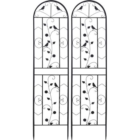 2 PCS Enrejado de jardín Enrejado para plantas trepadoras Rejilla metálica para plantar Arcos Rosas trepadoras Vallas decorativas Soporte para plantas al aire libre - 50x210cm (1/5)