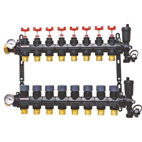 Ensemble Collecteur PCBT en matériau de synthèse 8 départs (1/2)