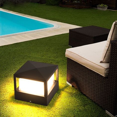CHOYCLIT Spot encastrable sol extérieur, projecteur pilier IP65 étanche en aluminium, luminaire blanc chaud pour villa, jardin, pelouse, clôture, entrée. (1/5)