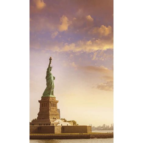 Panneau mural douche en alu-composite VIPANEL - Paysage Urbain Décor Statue de la Liberté - Finition Brillant - 150x255cm (1/5)