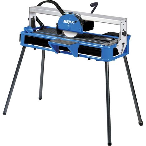 Coupe carrelage radial électrique 800W – Disque Ø 200 mm – Table inclinable 45° – Pompe à eau intégrée pour coupe fluide – Mejix (1/3)