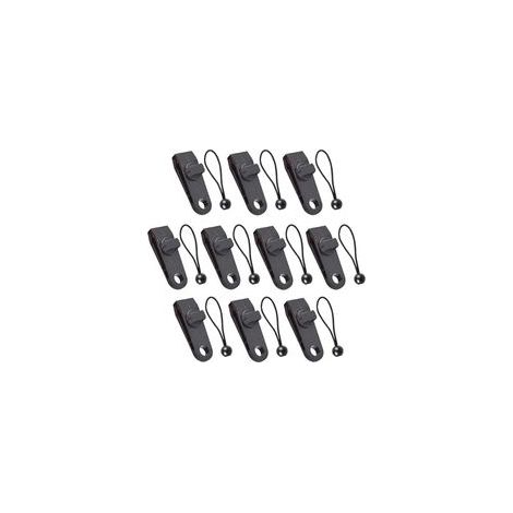 10 Pinces pour Bâche avec Cordon Élastique Noir, Clips Multifonctions pour Tente, Auvent, Camping-Car et Couverture, Fixation Robuste (1/4)