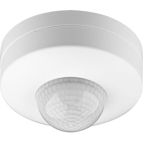 Goobay 96007 Rilevatore di movimento a soffitto a infrarossi - sensore PIR a 3 posizioni - montaggio a superficie - campo di rilevamento di 360° - portata di 6 m - uso interno (IP20) - adatto per LED (1/5)