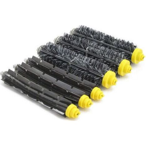 6 rouleaux principaux pour iRobot Roomba séries 600 et 700. Brosse multifonctionnelle pour iRobot Roomba, composée de poils et de silicone. (1/4)