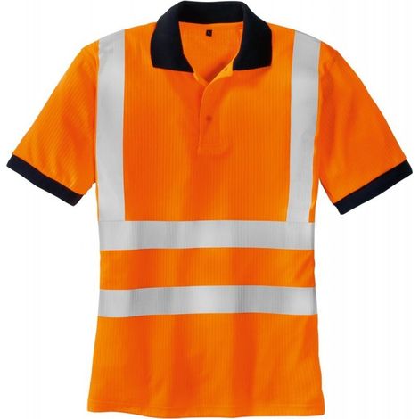 Polo alto visibilidad-SYLT, naranja fluo, Talla 2XL