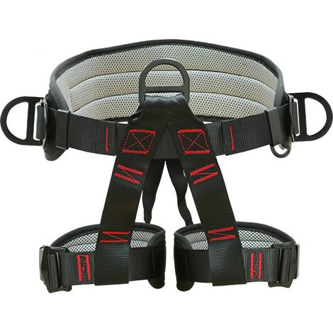 Harnais de sécurité en acier forgé pour travaux en hauteur, ceinture respirante et ajustable.