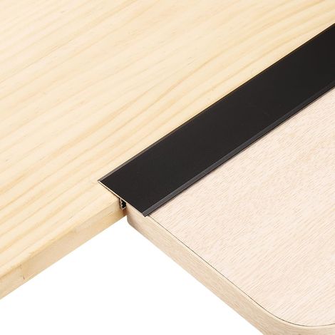 2.9ft x 1.3" Profilé De Transition En T Pour Sol, Bande D'Étanchéité En Alliage D'Aluminium Pour Vinyle Pour Joints Entre Lames De Parquet Carrelage Et Sols, Noir (1/5)