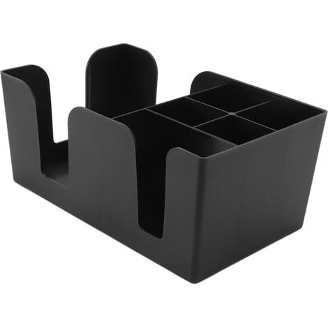 Organisateur de Station Café Multifonction avec 6 Compartiments en ABS pour Épices et Accessoires Café