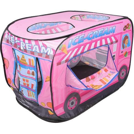 Tente de jeu pliable en forme de camion de glaces pour enfants, idéale pour s'amuser à l'intérieur et à l'extérieur - Pratique, sûre et durable (1/5)