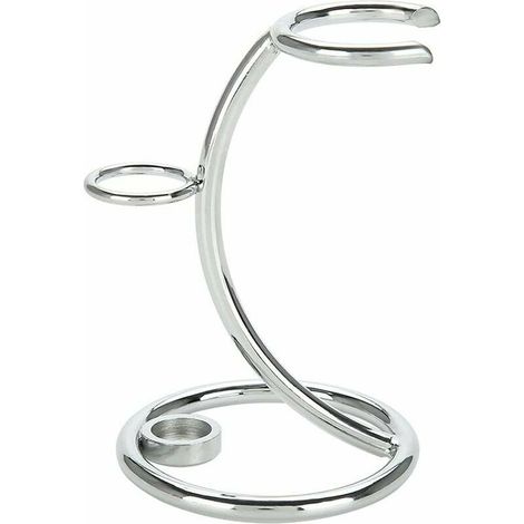 Supports pour Rasoirs, Support pour Rasoir et Porte-pinceau, Argent Rasoir et Support de Brosse, Support de Rasage Brosse, Support de Rasoir de Rasage en Acier Inoxydable pour Hommes, (1/5)