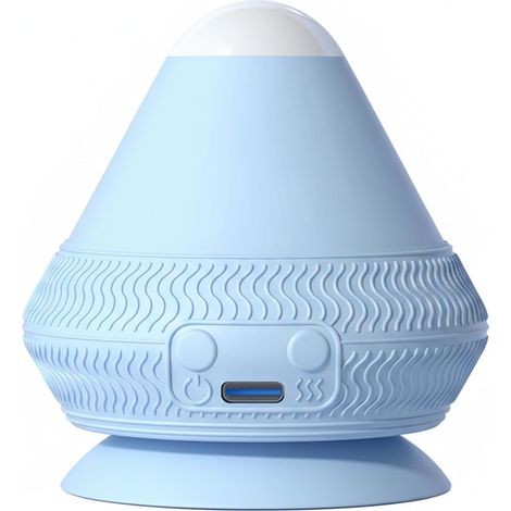 Balle de massage chauffante et vibrante avec ventouse, pour le massage des tissus et des fascias du dos, de la nuque et des muscles, et le drainage lymphatique. Bleu ciel. (1/5)